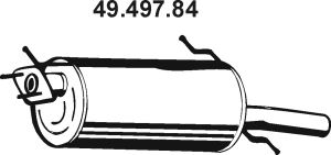 Глушитель выхлопных газов конечный 49.497.84