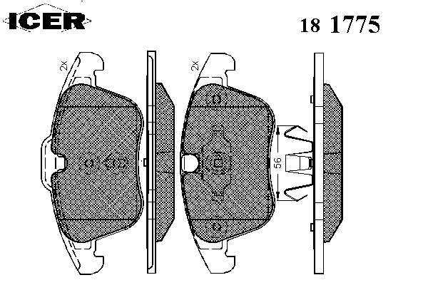 Kit de plaquettes de frein, frein à disque 181775