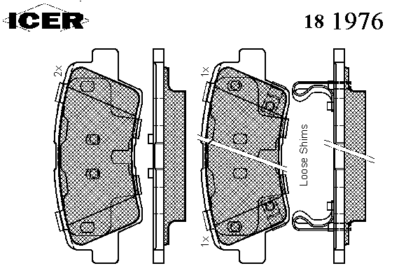 Комплект тормозных колодок, дисковый тормоз 181976