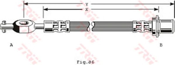Tubo flexível de travão PHD181