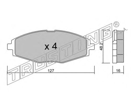 Комплект тормозных колодок, дисковый тормоз 302.0