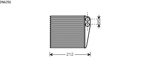 Permutador de calor, aquecimento do habitáculo DN6256