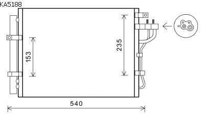 Condensator, airconditioning KA5188