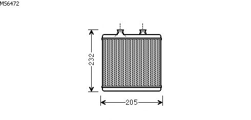 Permutador de calor, aquecimento do habitáculo MS6472