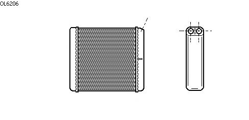 Permutador de calor, aquecimento do habitáculo OL6206