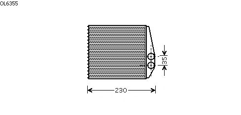Permutador de calor, aquecimento do habitáculo OL6355