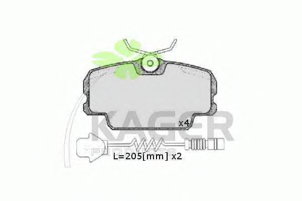 Комплект тормозных колодок, дисковый тормоз 35-0123