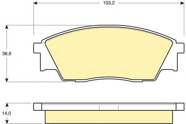 Комплект тормозных колодок, дисковый тормоз 6109919