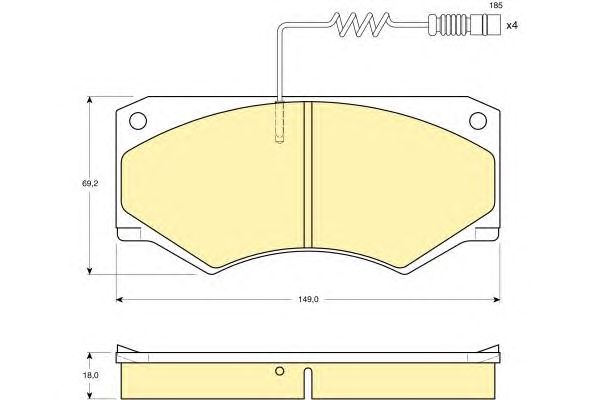 Комплект тормозных колодок, дисковый тормоз 6110679