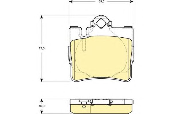 Комплект тормозных колодок, дисковый тормоз 6114552