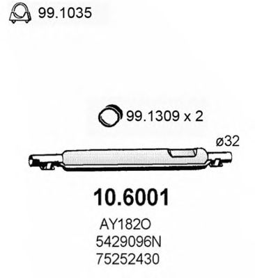 Mittelschalldämpfer 10.6001
