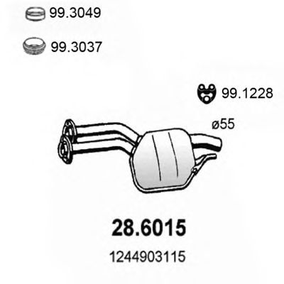 Mittelschalldämpfer 28.6015