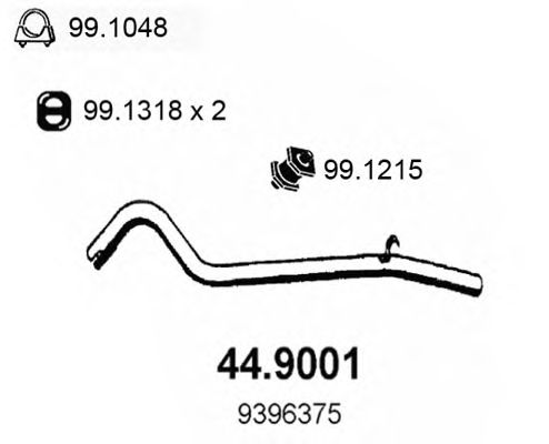 Exhaust Pipe 44.9001
