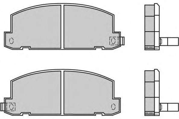 Комплект тормозных колодок, дисковый тормоз 12-0400