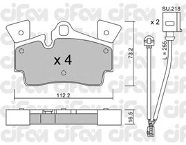 Brake Pad Set, disc brake 822-655-1K
