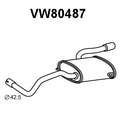 Глушитель выхлопных газов конечный VW80487