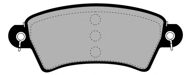 Комплект тормозных колодок, дисковый тормоз PA1247