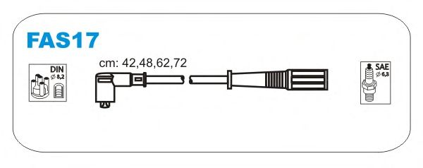 Комплект проводов зажигания FAS17