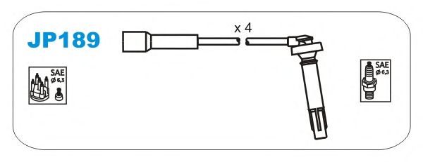 Комплект проводов зажигания JP189