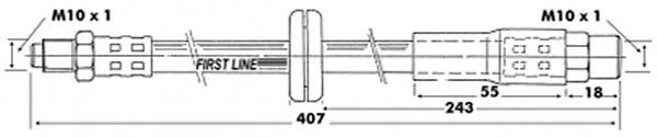 Tubo flexible de frenos FBH6029