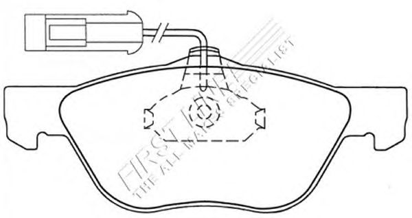 Комплект тормозных колодок, дисковый тормоз FBP3011