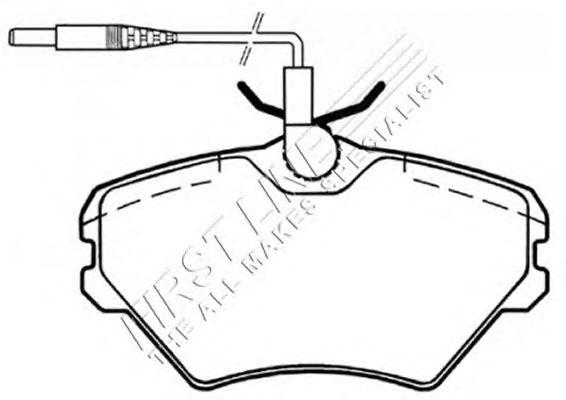Комплект тормозных колодок, дисковый тормоз FBP3107
