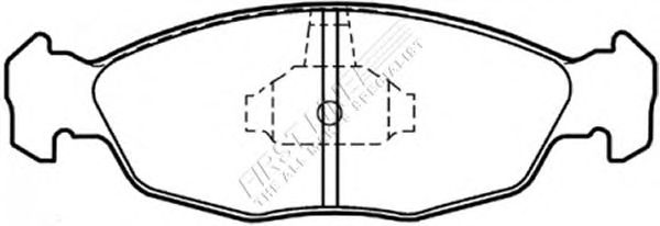 Kit de plaquettes de frein, frein à disque FBP3123
