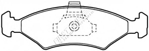 Kit de plaquettes de frein, frein à disque FBP3128