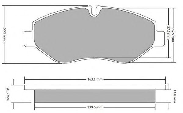 Комплект тормозных колодок, дисковый тормоз FBP-1715