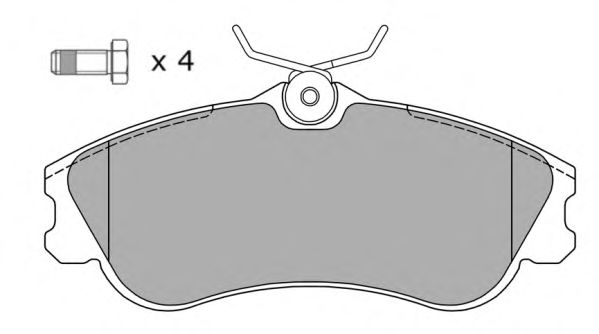 Комплект тормозных колодок, дисковый тормоз FBP-1068-01