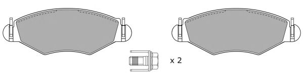 Комплект тормозных колодок, дисковый тормоз FBP-1083-01