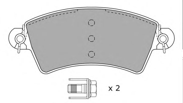 Комплект тормозных колодок, дисковый тормоз FBP-1169