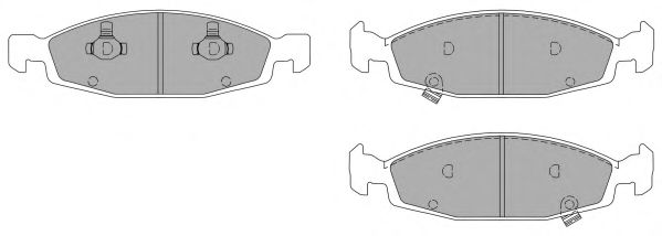 Комплект тормозных колодок, дисковый тормоз FBP-1325