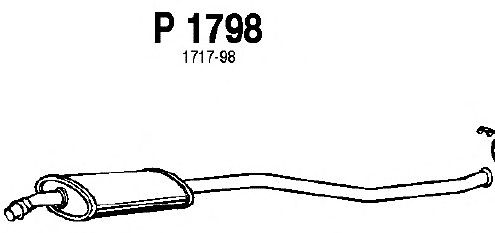 Средний глушитель выхлопных газов P1798