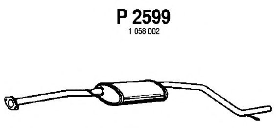 Средний глушитель выхлопных газов P2599