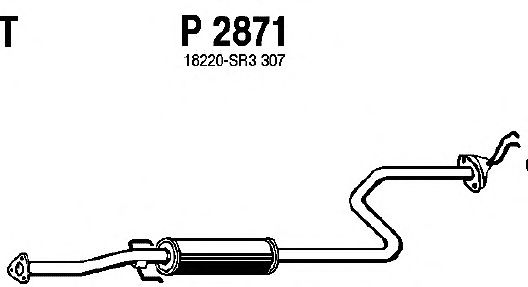 silenciador del medio P2871