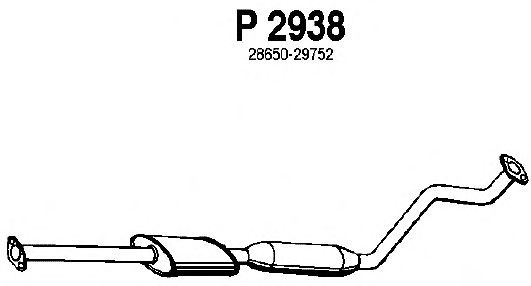 Средний глушитель выхлопных газов P2938