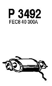 Предглушитель выхлопных газов P3492