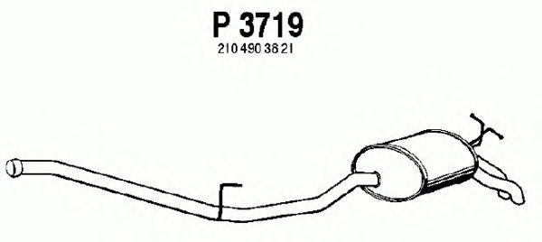 Silencieux arrière P3719