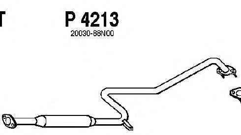 Средний глушитель выхлопных газов P4213