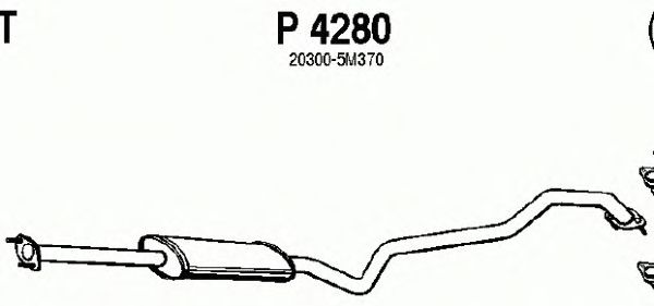 Средний глушитель выхлопных газов P4280