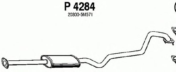 Средний глушитель выхлопных газов P4284