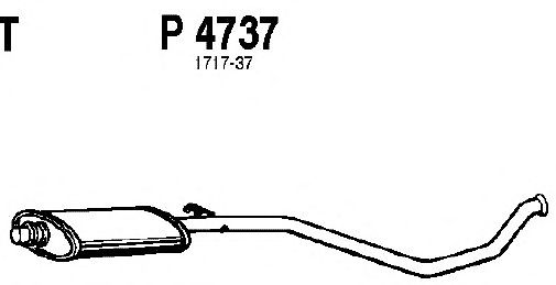 Средний глушитель выхлопных газов P4737