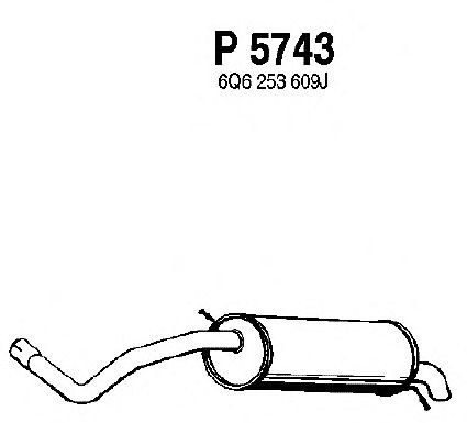 Глушитель выхлопных газов конечный P5743