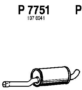 Средний глушитель выхлопных газов P7751