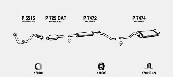 Exhaust System VW267