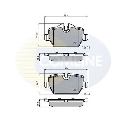 Комплект тормозных колодок, дисковый тормоз CBP01710
