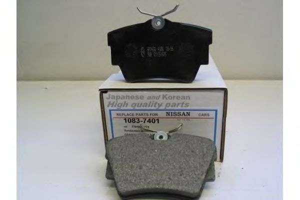 Комплект тормозных колодок, дисковый тормоз 1083-7401