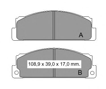 Комплект тормозных колодок, дисковый тормоз 830200