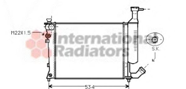 Radiador, refrigeración del motor 09002167
